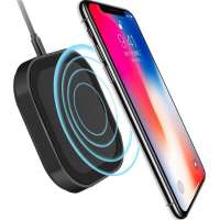 Mobile phone universal wireless charger qi wireless charging pad cargador para celular inalambrico with anti-slip silicone